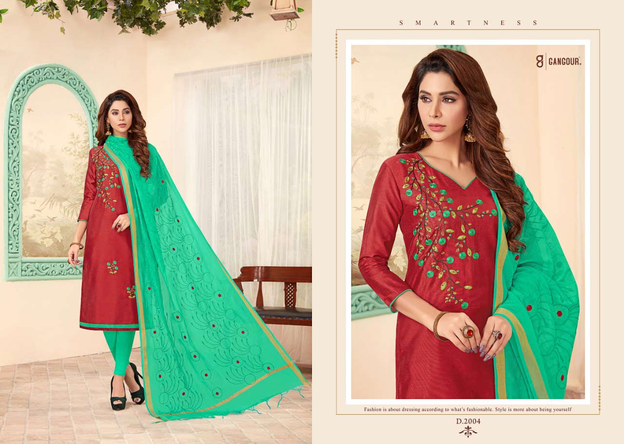 Gangour Blossom Vol 2 Long Slub Casual Wear Suits Gangour Blossom Vol 2 Long Slub Casual Wear Suits